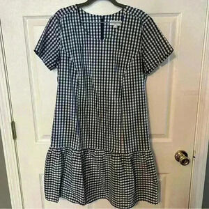 Universal Standard for J Crew Blue Gingham Dress Size Medium
